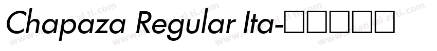 Chapaza Regular Ita字体转换